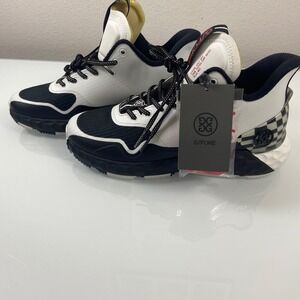 G/Fore GFORE Men's‎ 7.5 MG4+ Mid Top Golf Shoe Black And White Spikeless NWOB